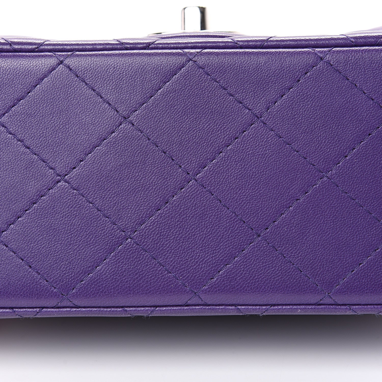 Chanel Lambskin Quilted Mini Square Flap Purple 11 of 15