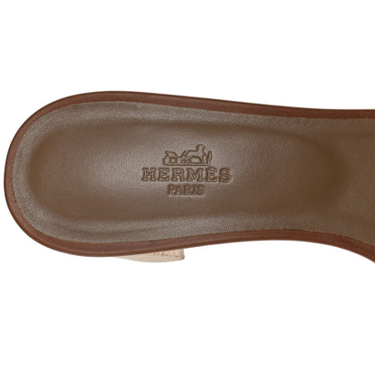 Hermes Calfskin Oasis Sandals 40 Gold 7 of 12