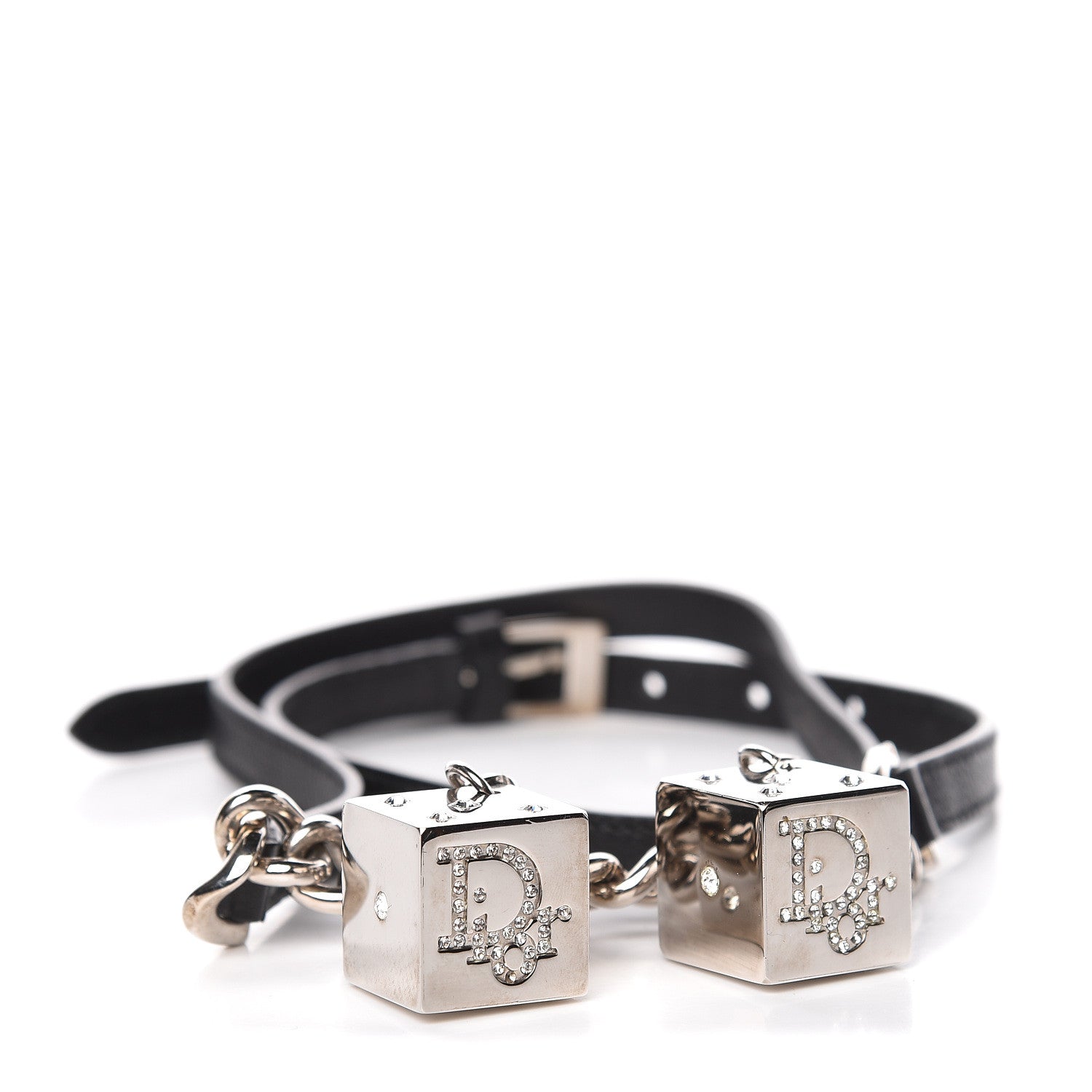 Christian Dior Calfskin Gambler Dice Belt Black 1 of 8