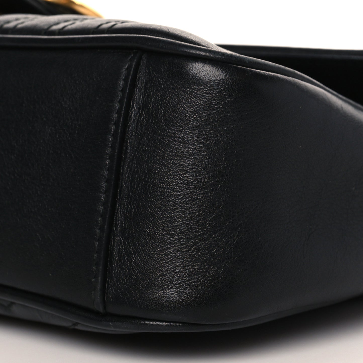 Calfskin Matelasse Small GG Marmont Shoulder Bag Black