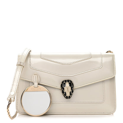 Bulgari Patent Serpenti Forever Small Shoulder Bag White 1 of 9