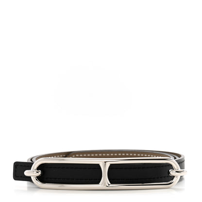 Hermes Swift Epsom 13mm Roulis Belt 75 30 Black Etoupe 1 of 6