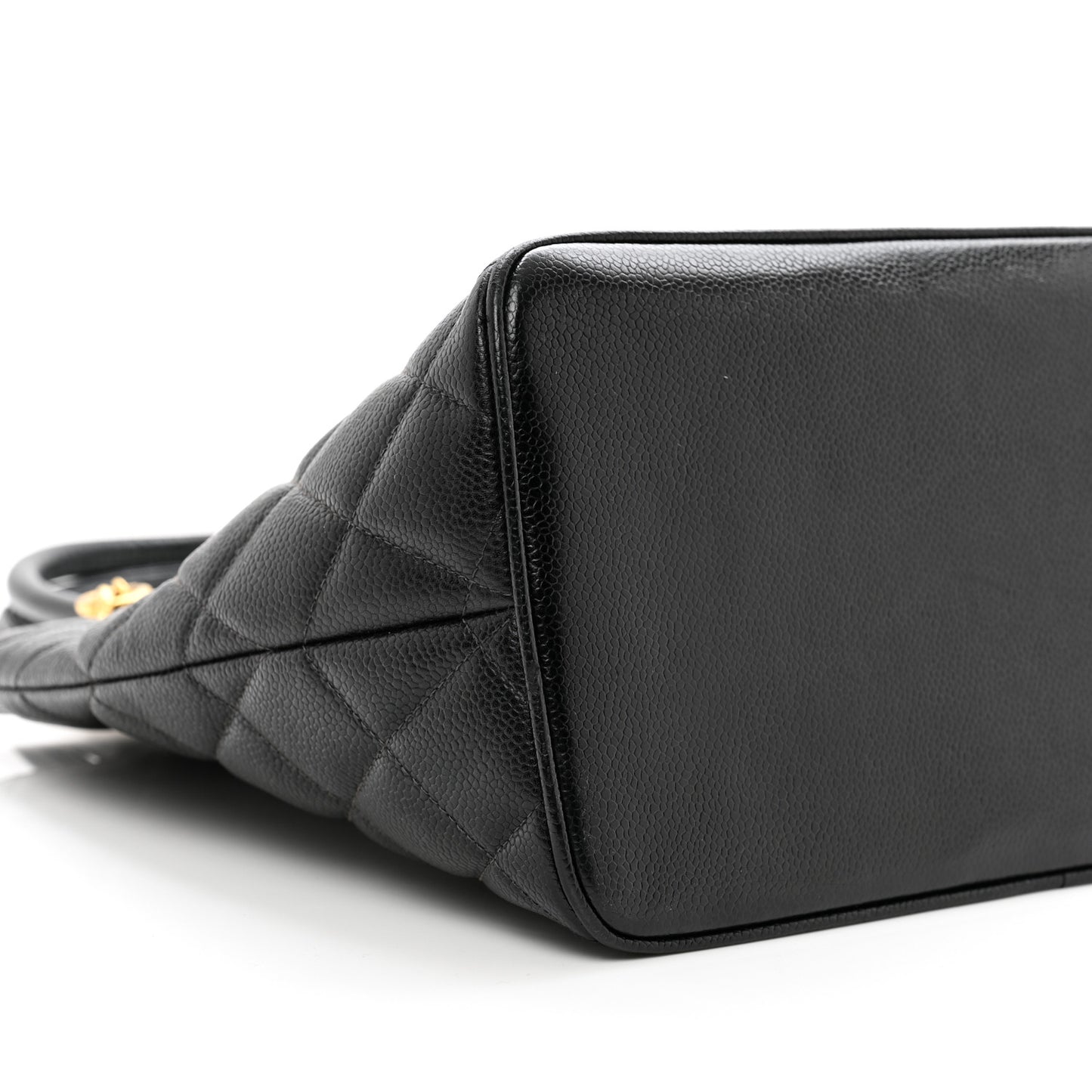 Caviar Quilted Medallion Tote Black