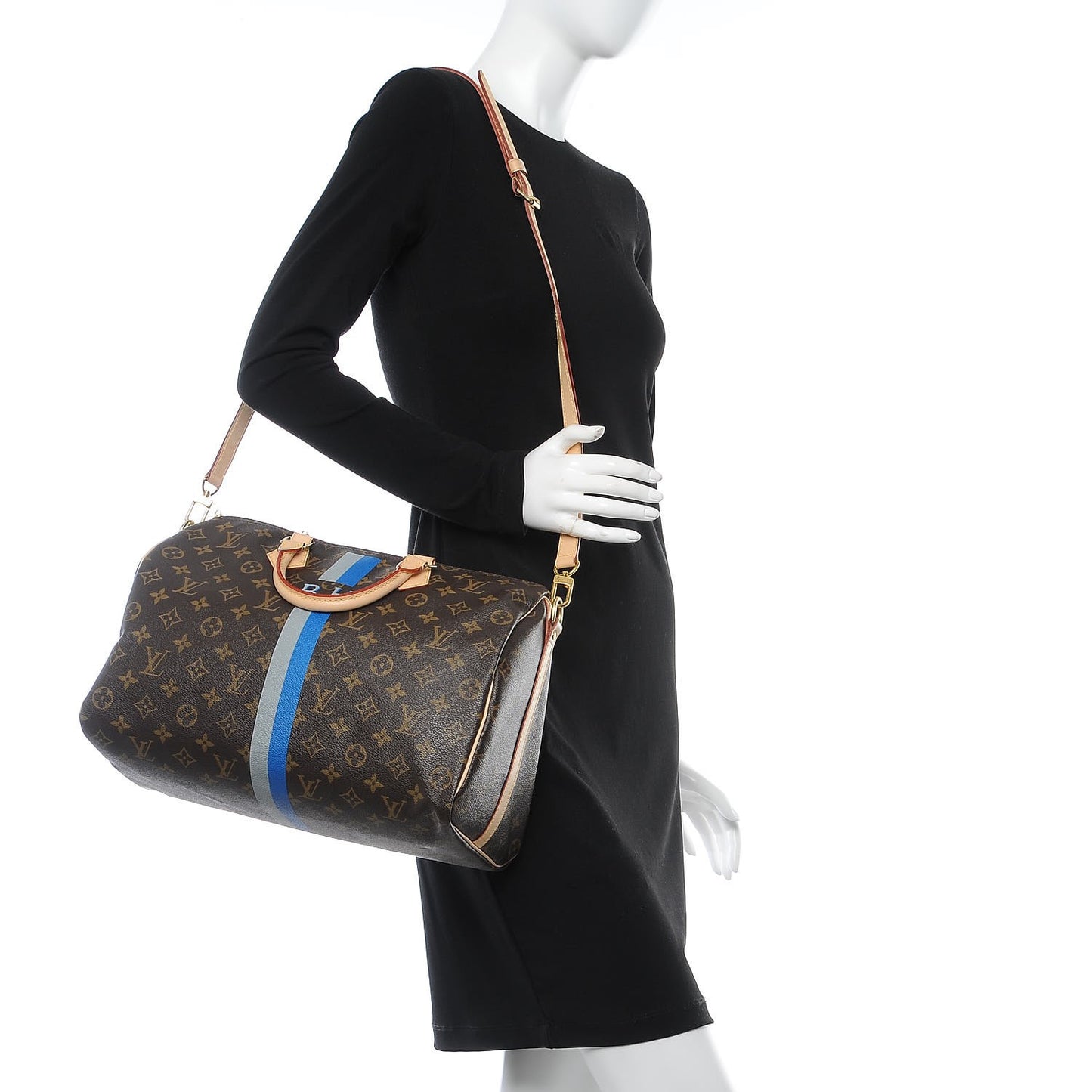 Monogram My LV Heritage Speedy Bandouliere 35 Gris Blue De France