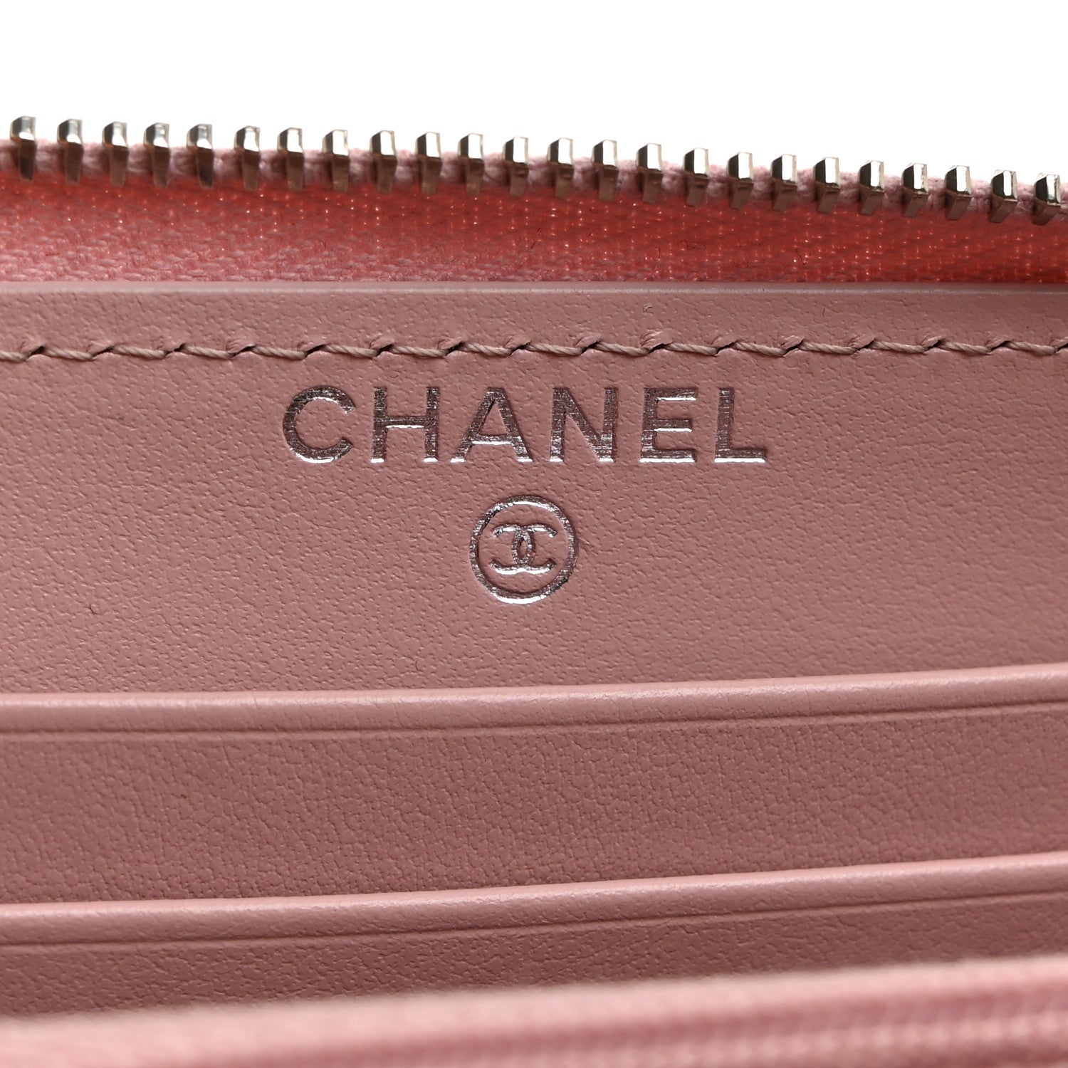 Chanel Caviar Quilted Medium Zip Around Wallet Light Pink 6 of 9