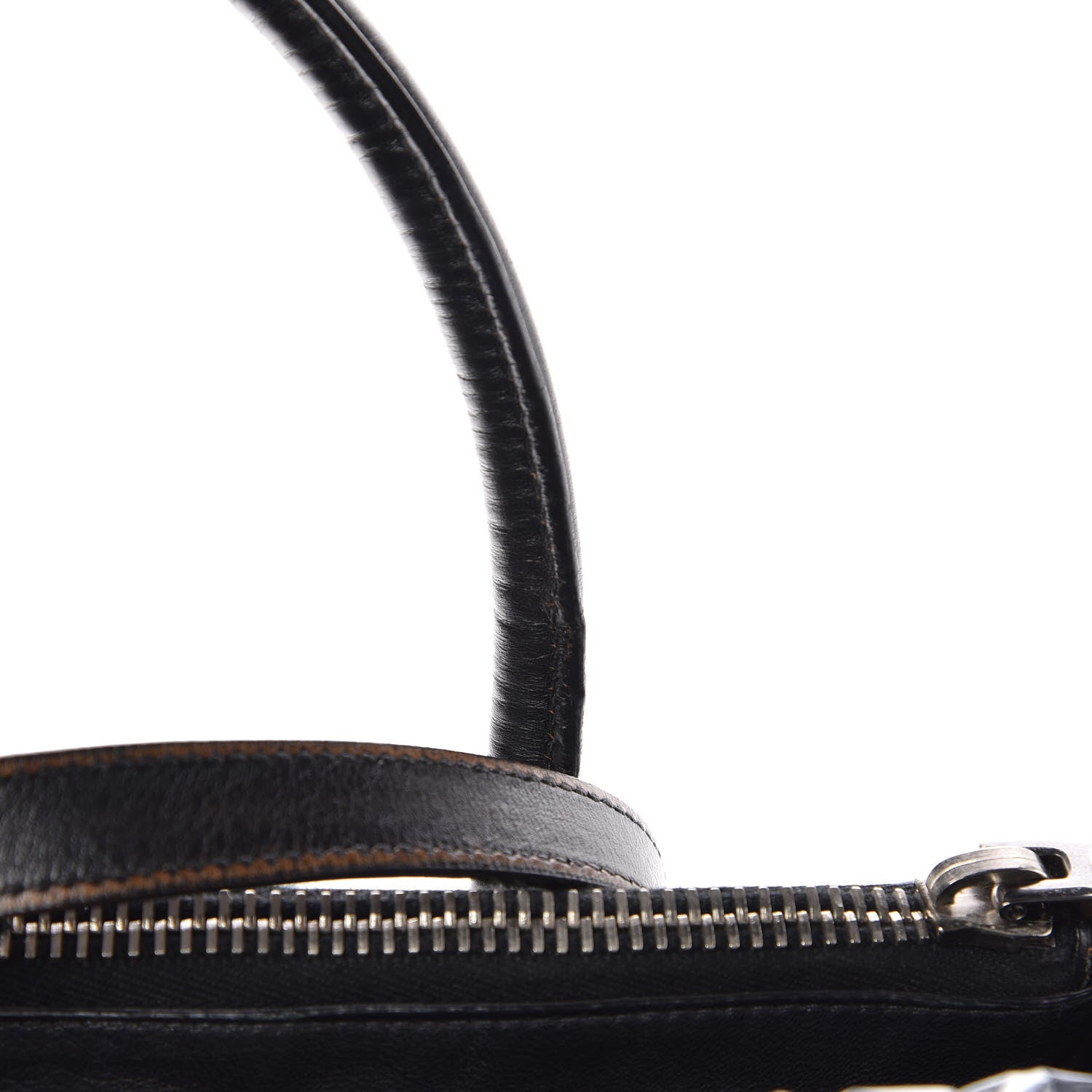 Prada Vitello Vintage Studded Twin Pocket Tote Ebano 12 of 22