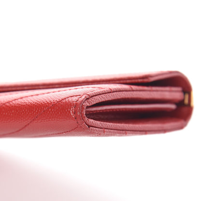Saint Laurent Grain De Poudre Matelasse Chevron Monogram Wallet Lipstick Red 10 of 12