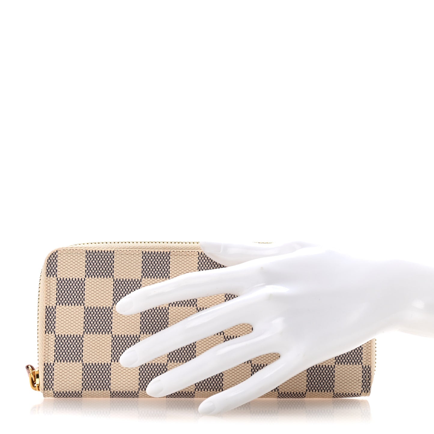 Damier Azur Clemence Wallet Rose Ballerine