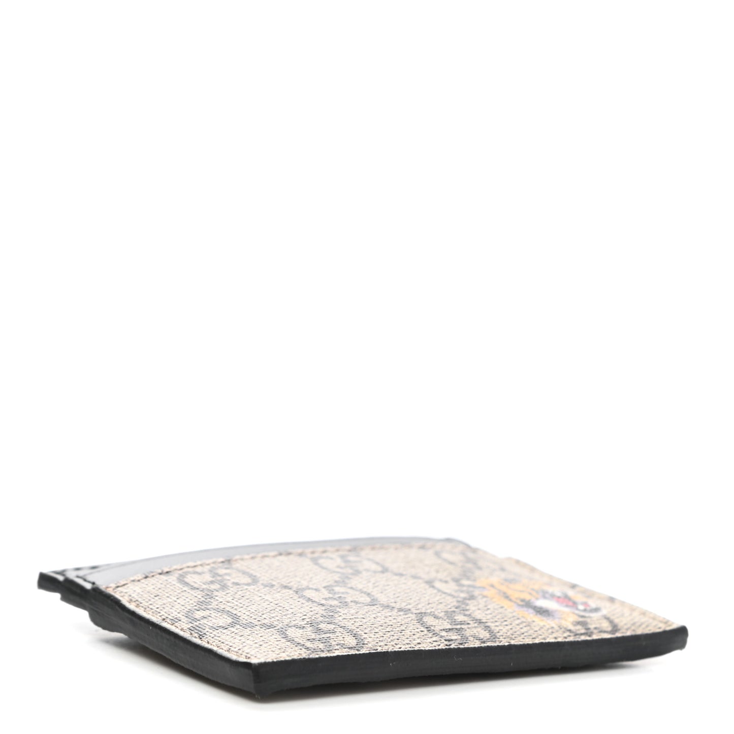 GG Supreme Monogram Tiger Print Card Holder Black