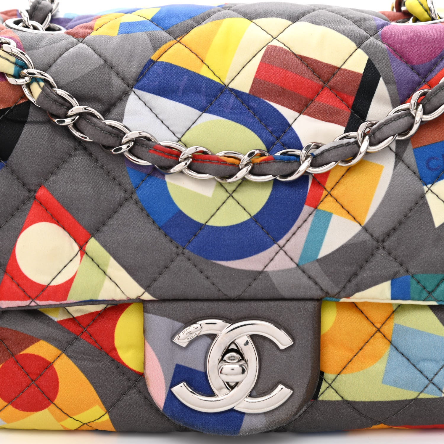 Chanel Nylon Printed Medium Coco Color Flap Multicolor 8 of 10