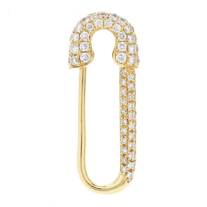 Anita Ko 18K Yellow Gold Diamond Mini Safety Pin Earring 1 of 5