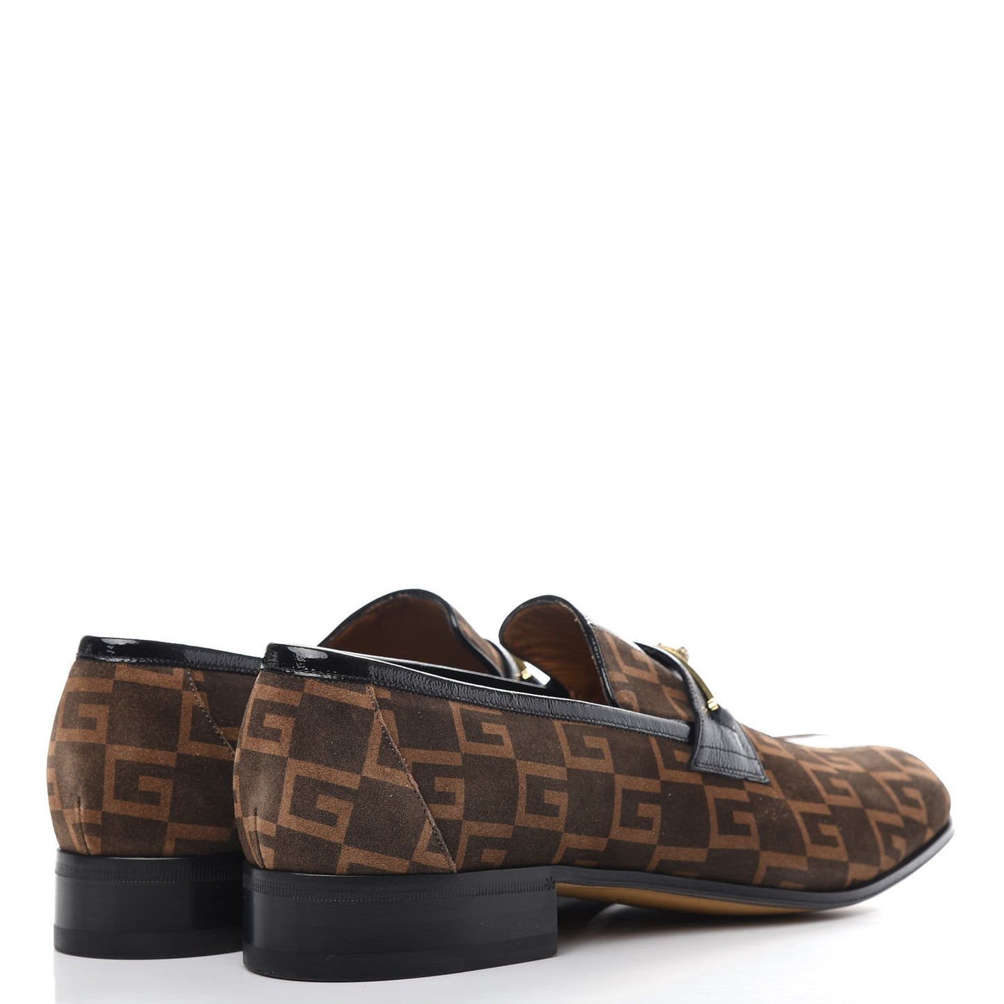 Vernice Naplack Suede Mens Square G Loafers 11 Black Sigaro