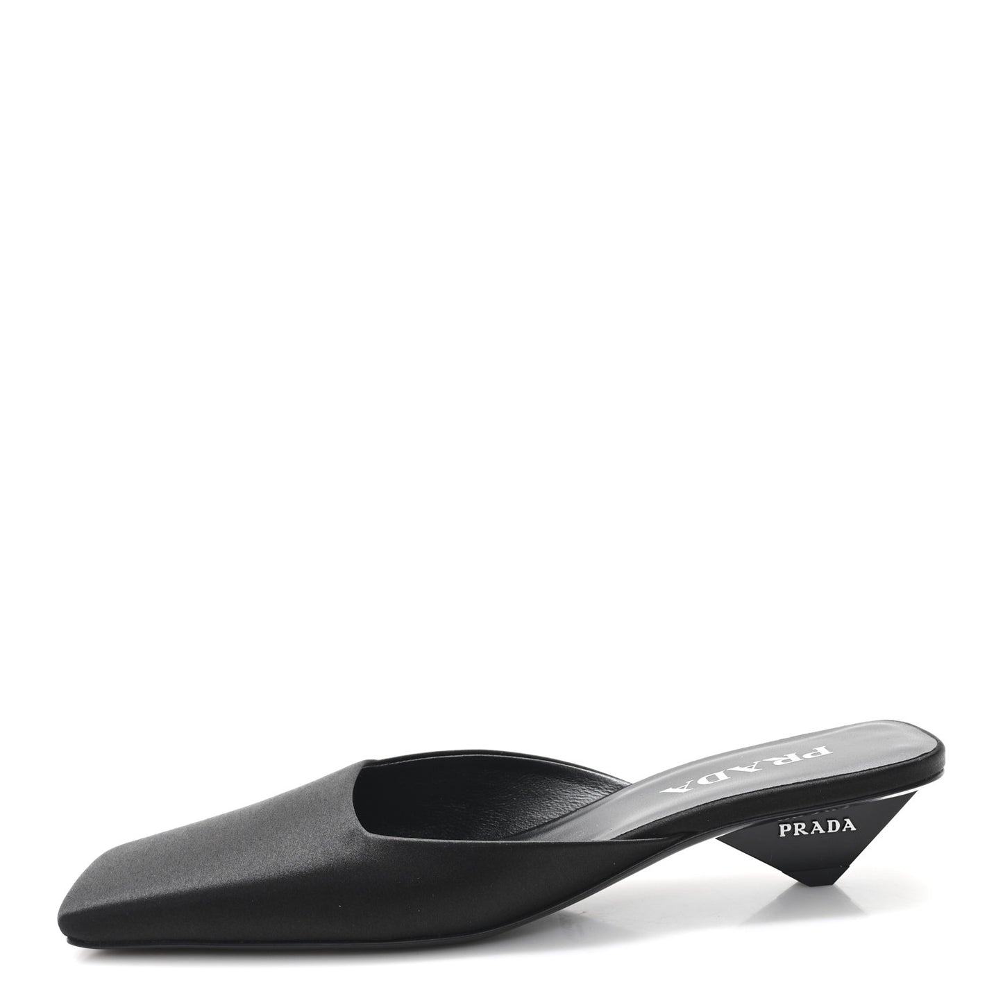 Satin Modellerie Mules 37 Black