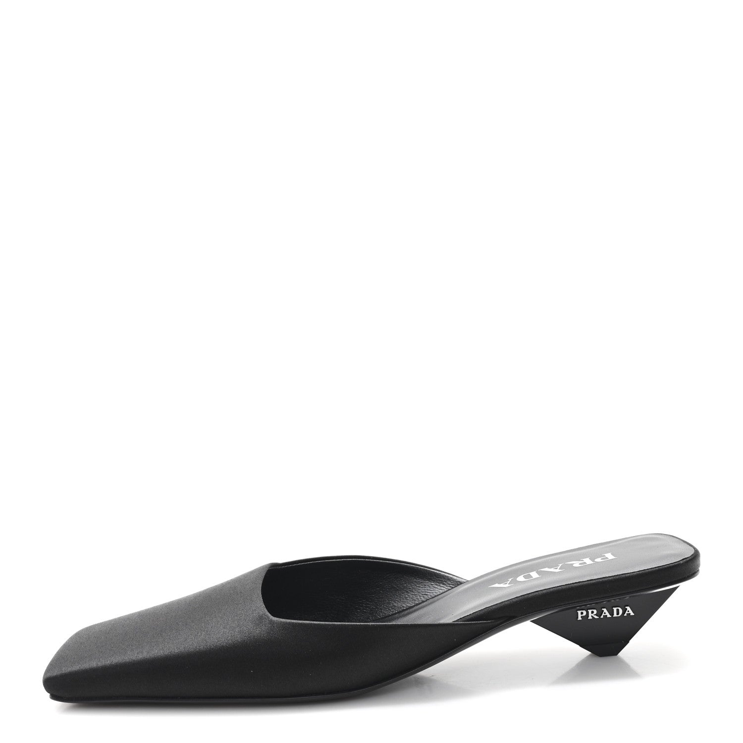 Prada Satin Modellerie Mules 37 Black 1 of 8