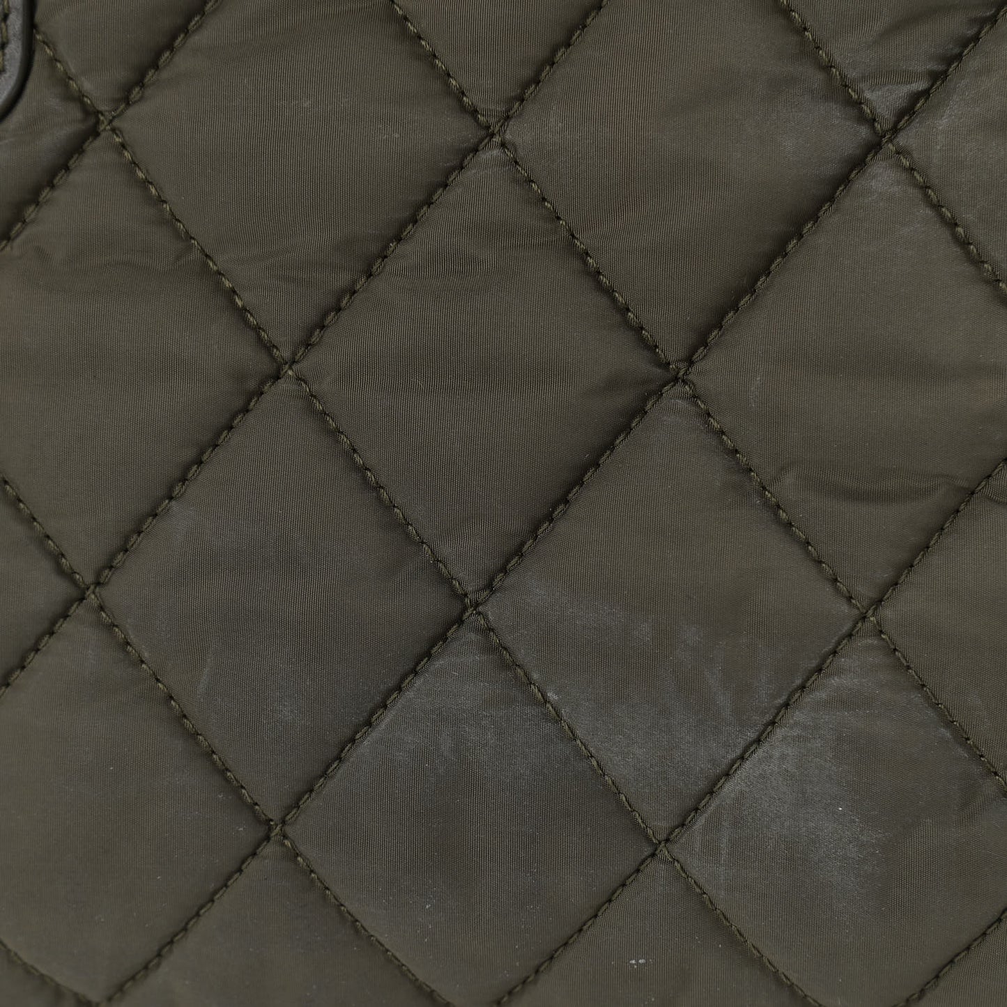 Nylon Quilted Large Coco Cocoon Tote Khaki