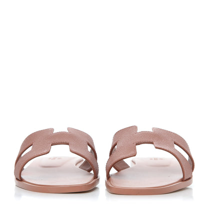 Hermes Epsom Oran Sandals 38 Rose Aube 2 of 12