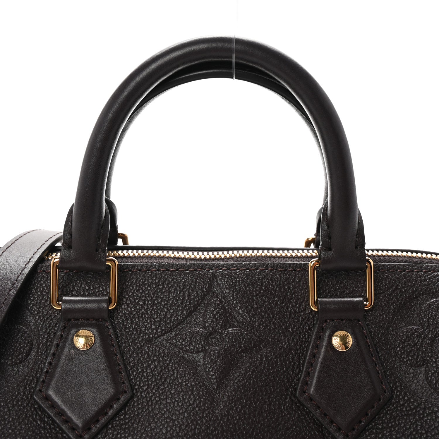 Louis Vuitton Empreinte Monogram Giant Speedy Bandouliere 25 Chocolate 6 of 9