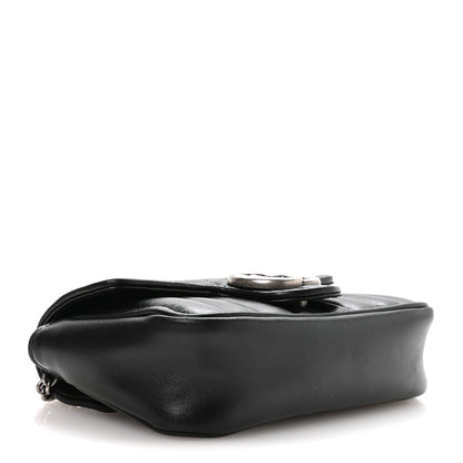 Gucci Calfskin Matelasse Aria Super Mini GG Marmont Shoulder Bag Black 3 of 10