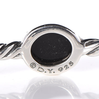 David Yurman Sterling Silver Black Onyx 3mm Color Classics Four Station Bangle Bracelet 4 of 4