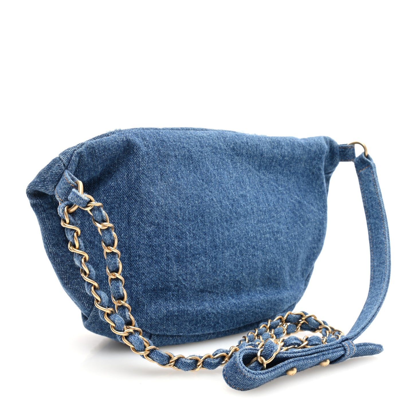 Denim Sherling Egyptian Waist Bag Blue