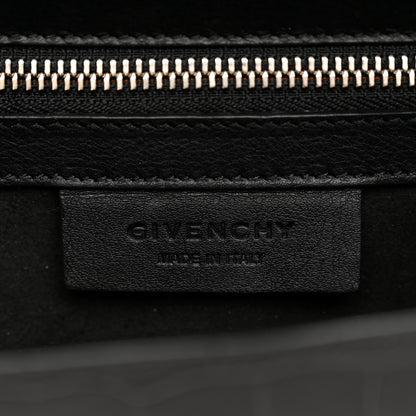 Givenchy Calfskin Crocodile Embossed Mini Pandora Box Crossbody Bag Black 6 of 10