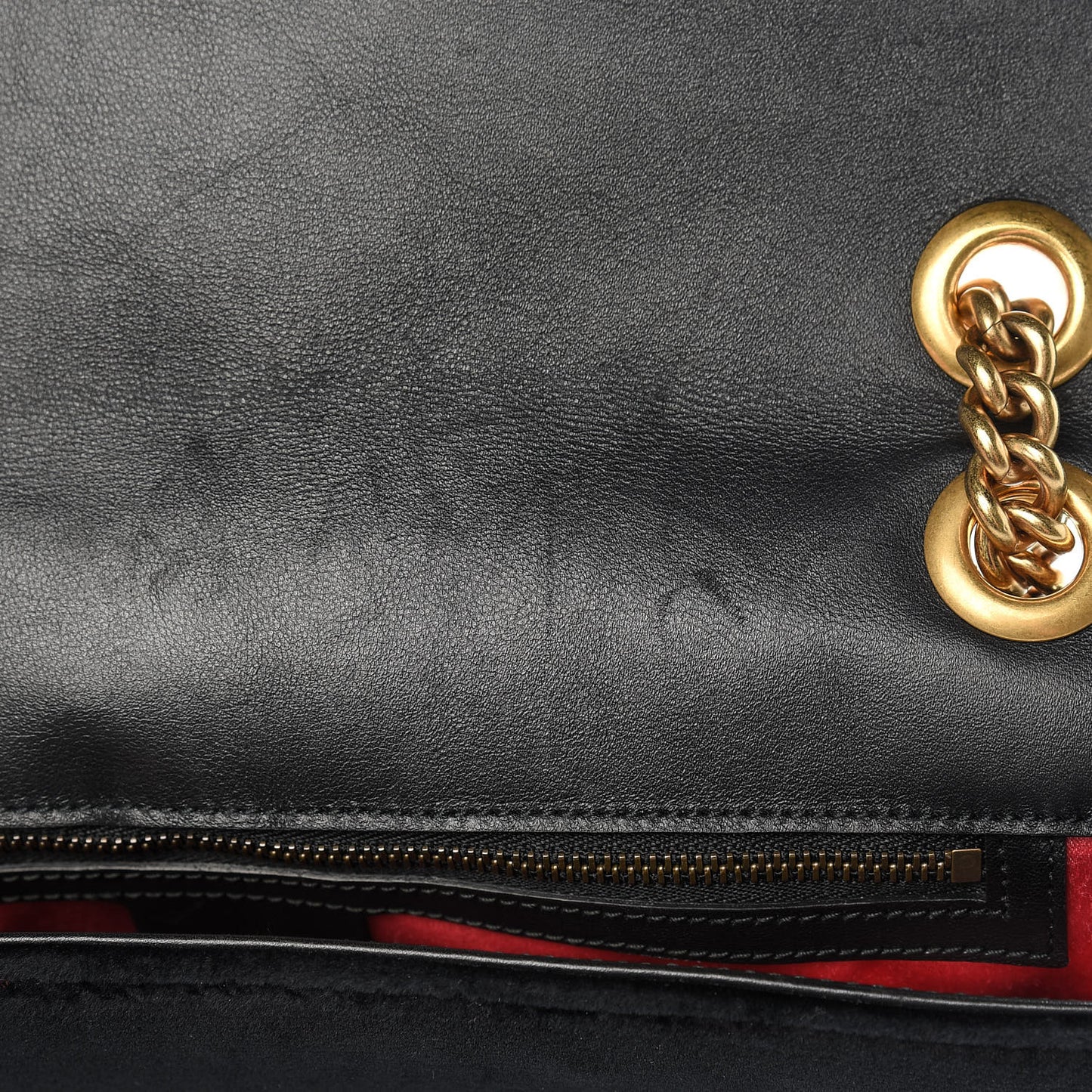 Velvet Matelasse Crystal Medium GG Marmont Shoulder Bag Black