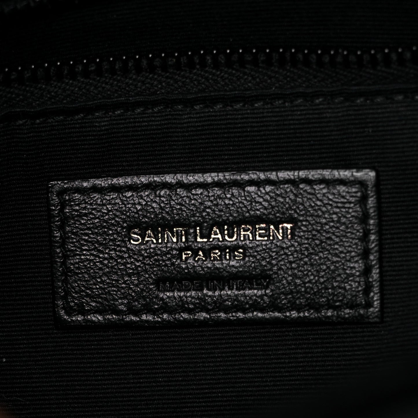 Lambskin Quilted Small Loulou Puffer Monogram Chain Satchel Black