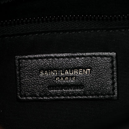 Saint Laurent Lambskin Quilted Small Loulou Puffer Monogram Chain Satchel Black 6 of 10