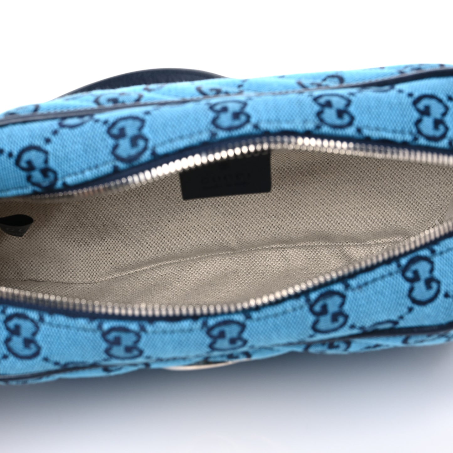 Monogram Multicolor Matelasse Diagonal Small GG Marmont Chain Shoulder Bag Light Blue