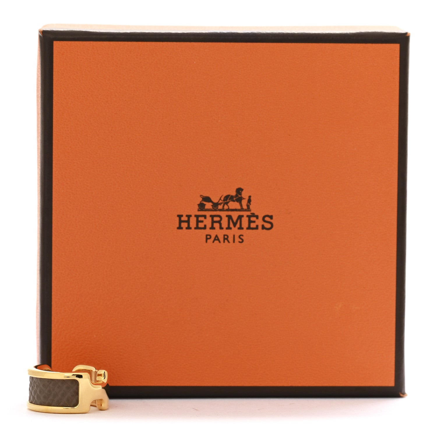 Hermes Epsom Olympe Ear Cuff PM Etoupe 4 of 4