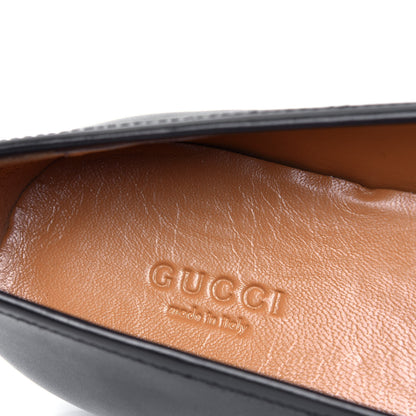Gucci Calfskin Womens Jordaan Loafers 39.5 Black 8 of 9