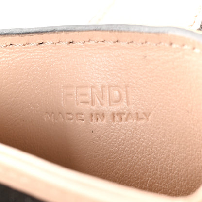 Fendi Vitello Cruise F is Fendi Bi-Color FF 1974 Embossed Gusseted Card Holder Maya Black Peonia 6 of 7