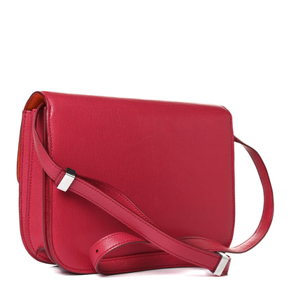 Celine Goatskin Medium Classic Box Flap Bag Dark Pink 2 of 17
