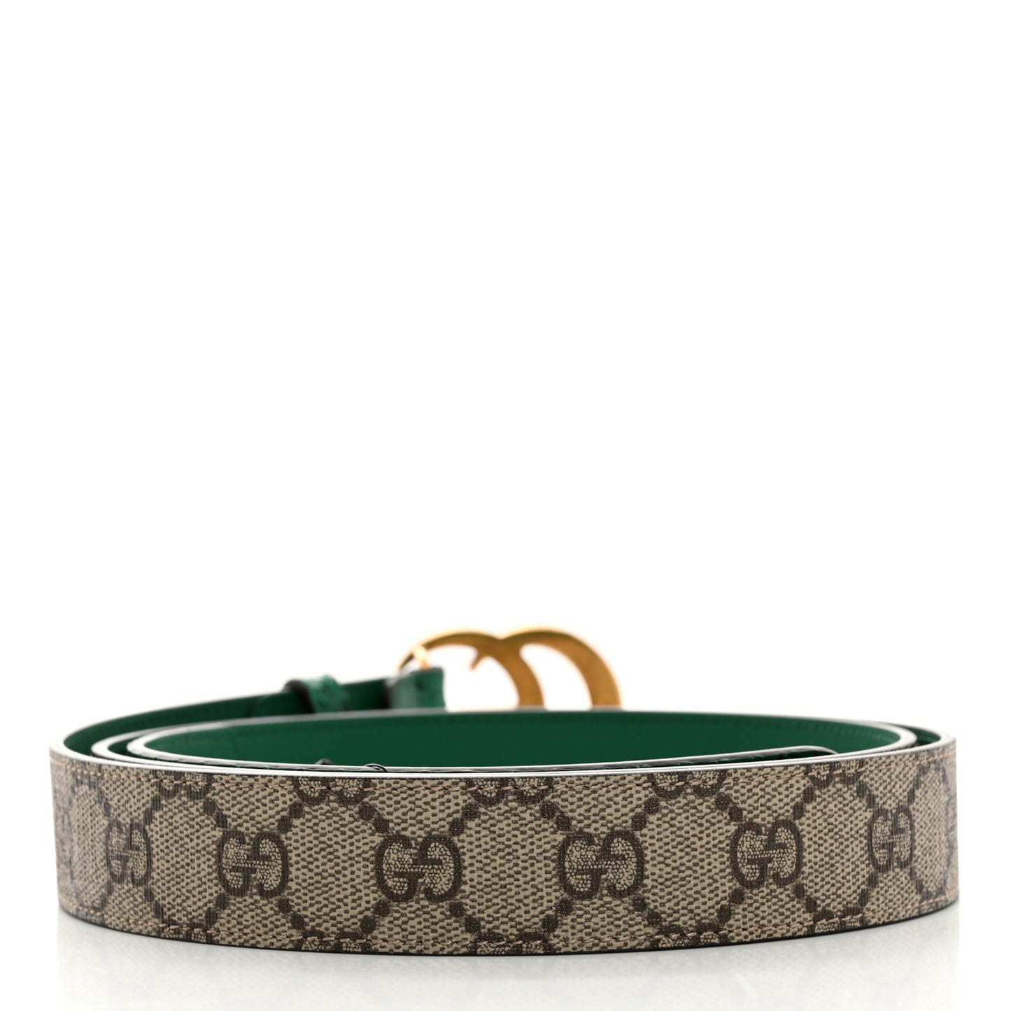 GG Supreme Monogram Anaconda Double G 30mm Belt 120 48 Ebony Emerald