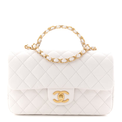 Chanel Caviar Quilted Small Handy CC Flap White 1 of 19