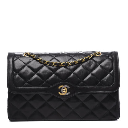 Chanel Lambskin Quilted Medium Double Flap Black 1 of 10