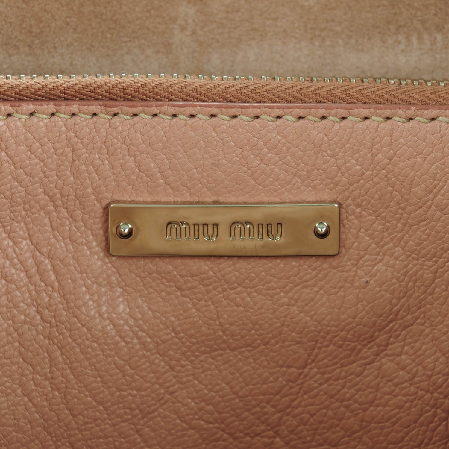 Miu Miu Goatskin Madras Tote Orchidea 6 of 8
