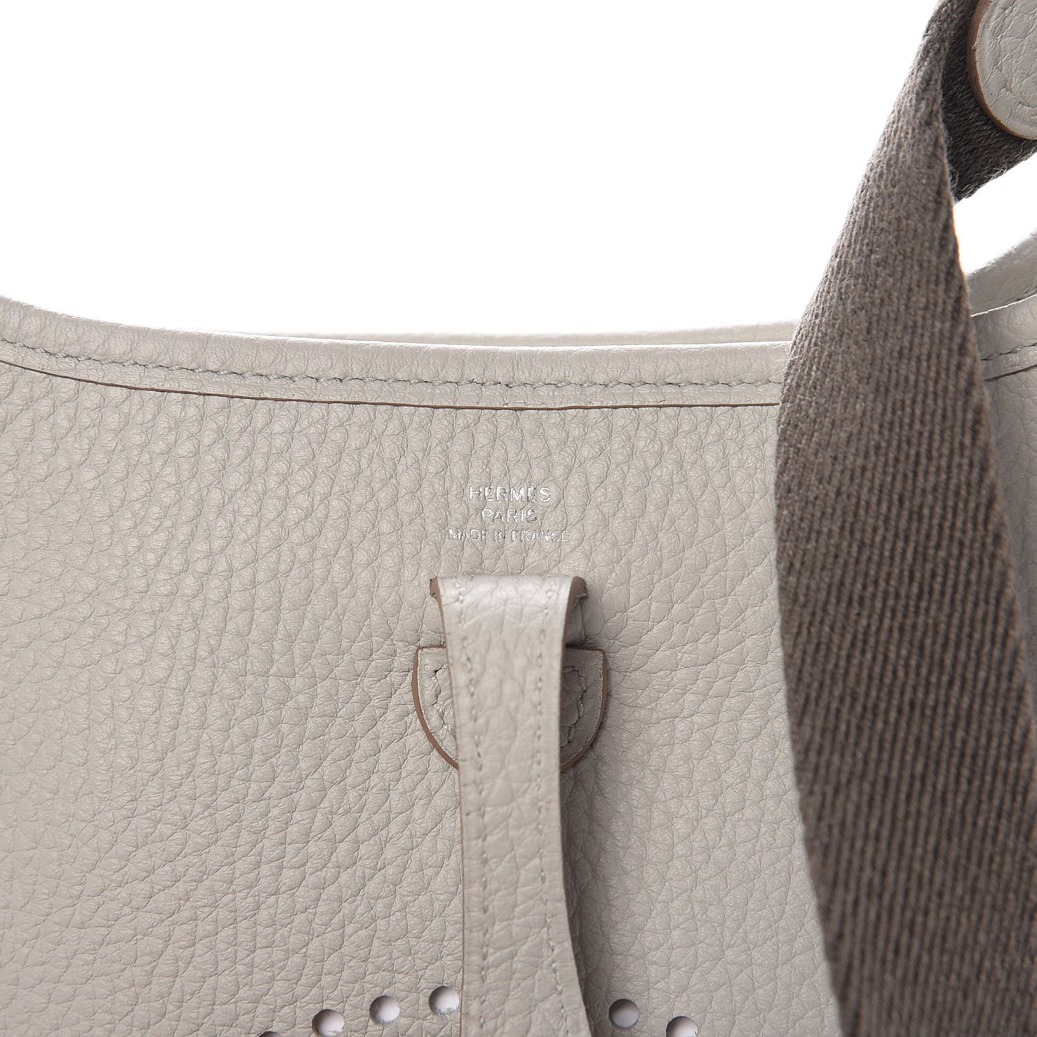 Hermes Taurillon Clemence Amazone Evelyne TPM Gris Perle Etain 6 of 9