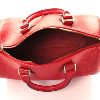 Louis Vuitton Epi Speedy 25 Castillan Red 4 of 8