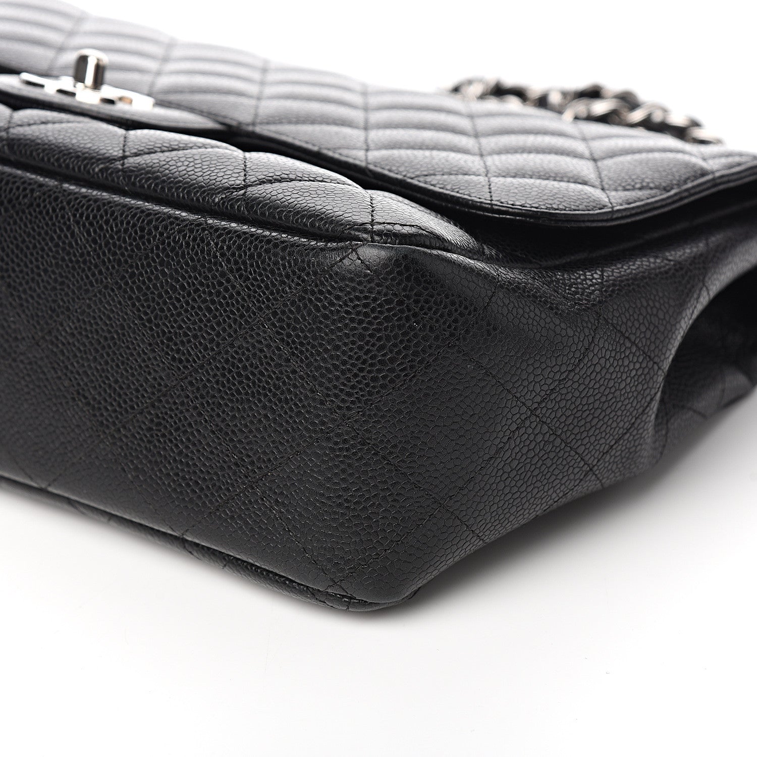 Chanel Caviar Quilted Jumbo Single Flap Black 8 of 9