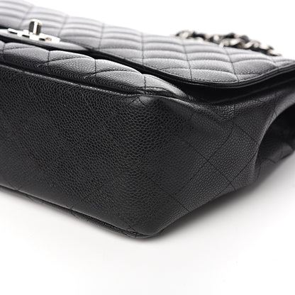 Chanel Caviar Quilted Jumbo Single Flap Black 8 of 9