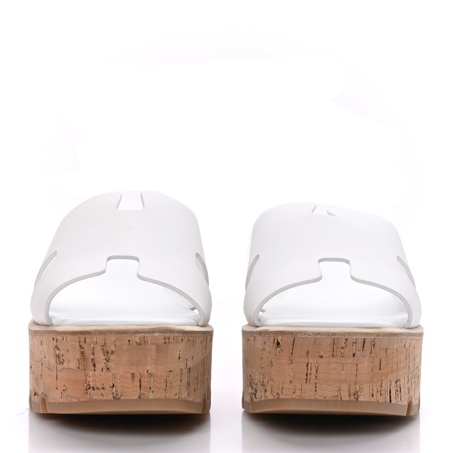 Calfskin Cork Eze 30 Sandals 41 White
