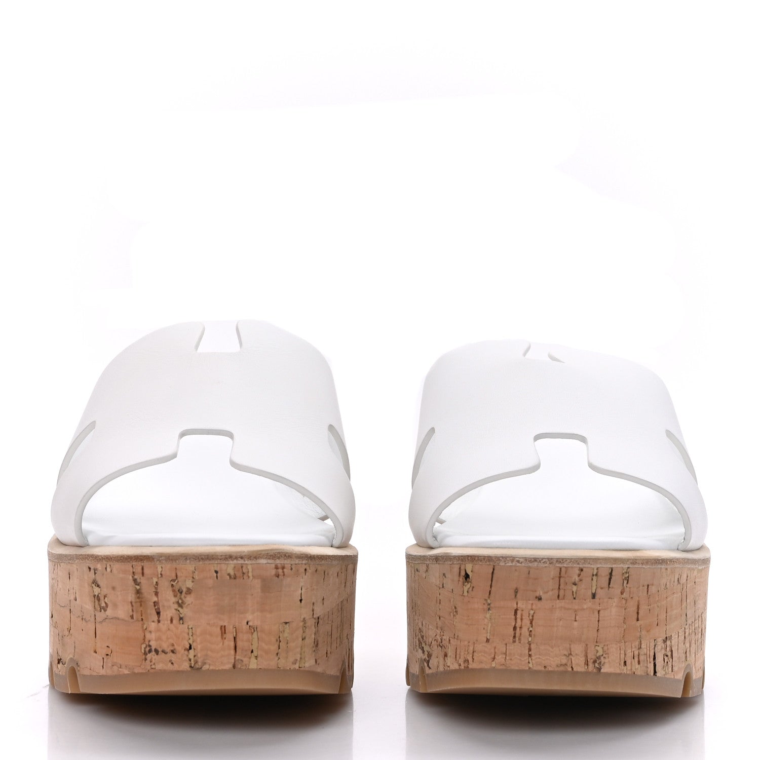 Hermes Calfskin Cork Eze 30 Sandals 41 White 2 of 9