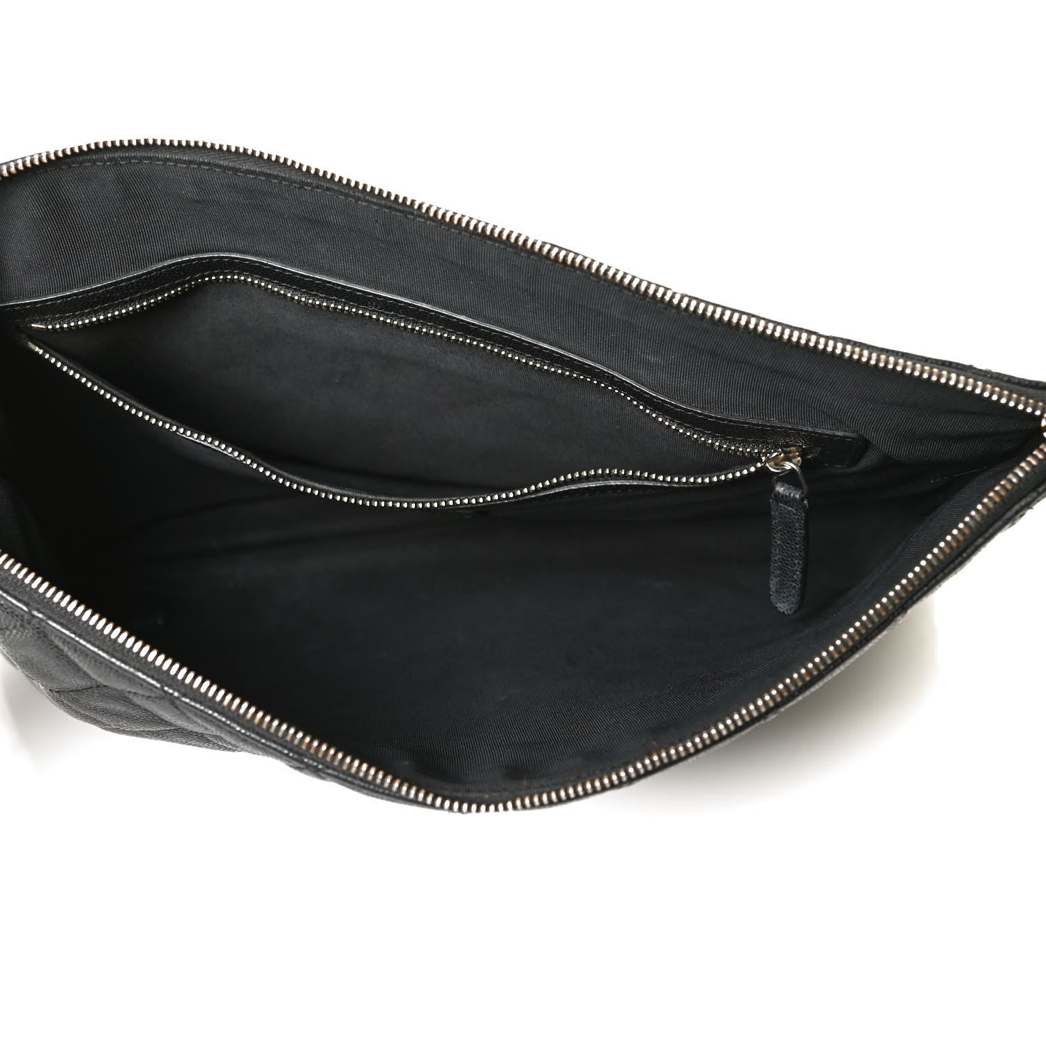 Chanel Caviar Quilted Large Cosmetic Case Black 6 of 14