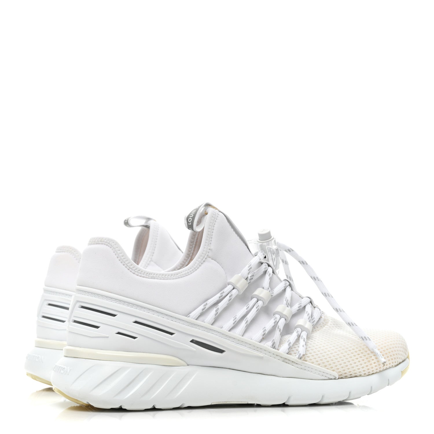 Louis Vuitton Neoprene Mesh Rubber America's Cup Fastlane Low Sneaker 37 White 5 of 15