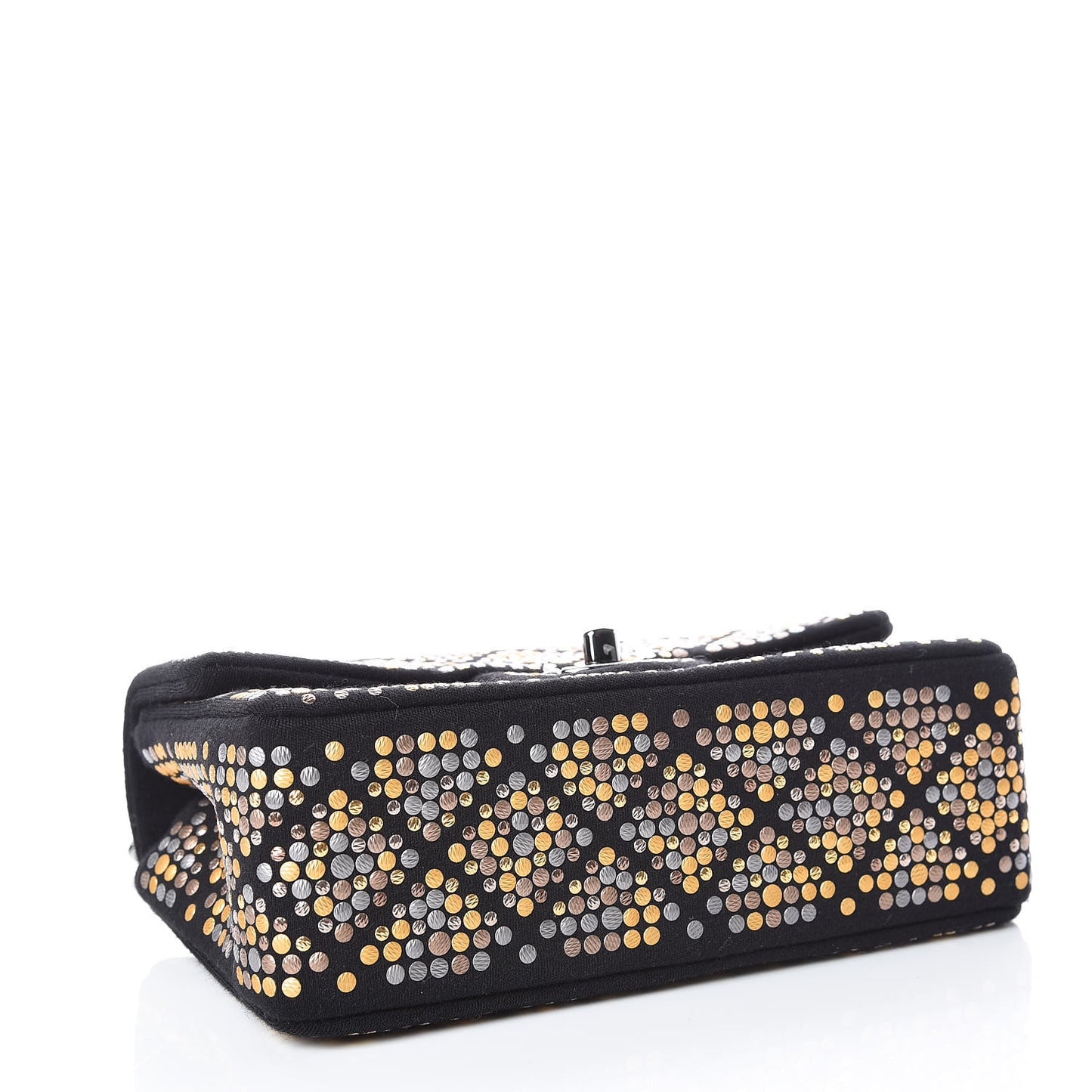 Jersey Embellished Mini Flap Black