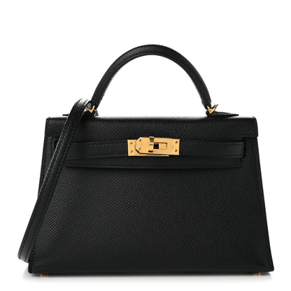 Hermes Epsom Mini Kelly Sellier 20 Black 1 of 11