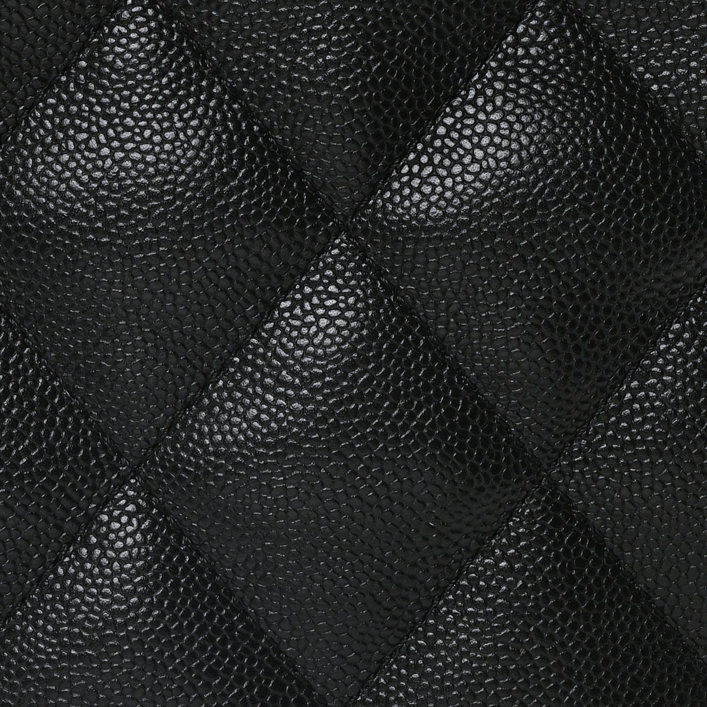 Caviar Quilted Large Shopping Tote Black