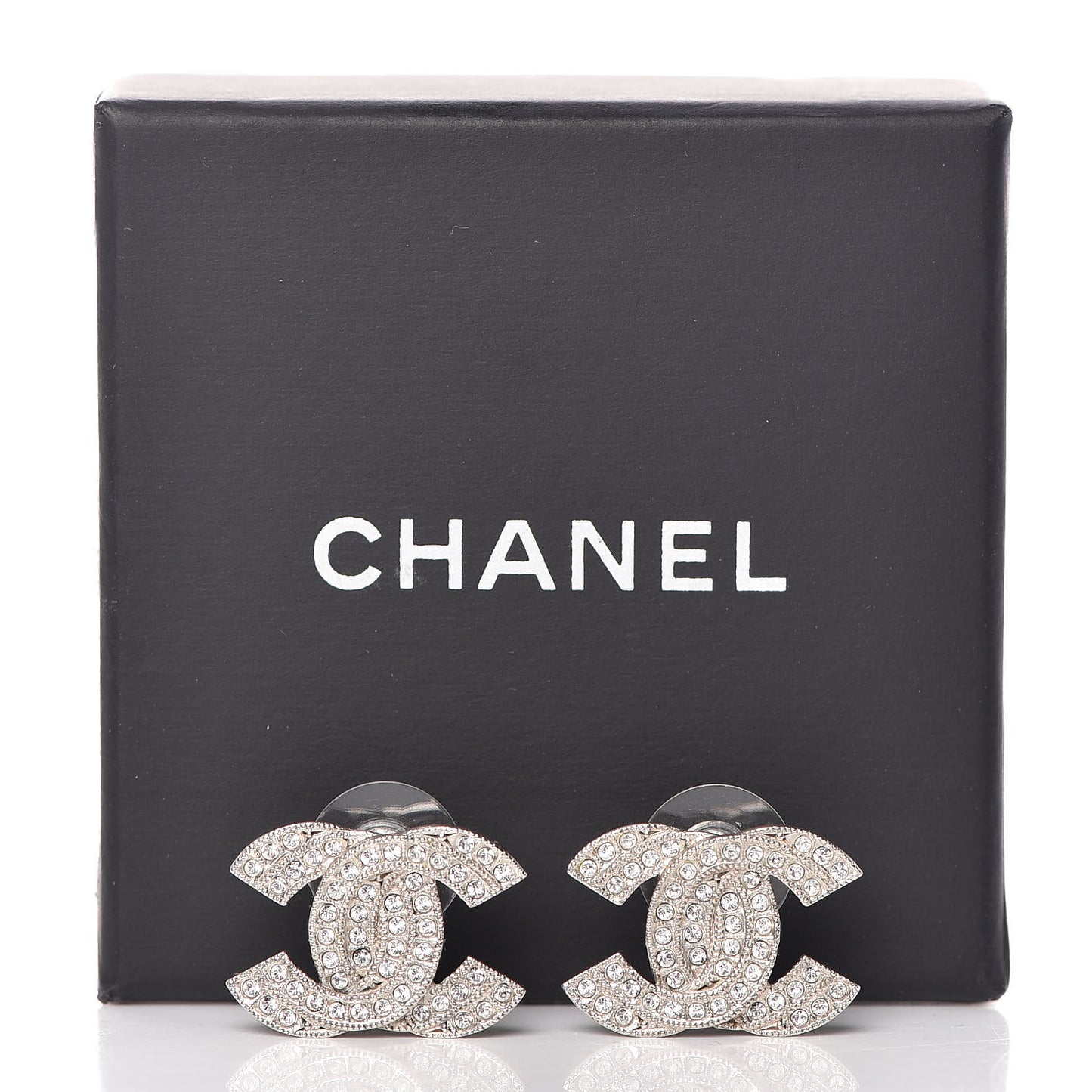Crystal CC Earrings Silver