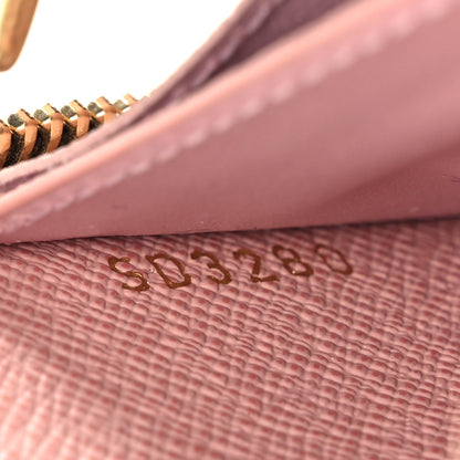 Louis Vuitton Damier Ebene Clemence Wallet Rose Ballerine 7 of 14